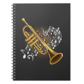 Muzieknotities van Trumpet Player Jazz Music Art Notitieboek (Voorkant)