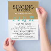 Muzieknotities, Vocalistlessen Reclame Flyer (Hand)