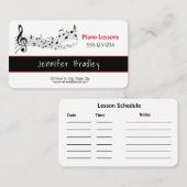 Muzieknotities voor het personeel, Visitekaartjes (Voorkant / Achterkant)