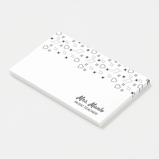 Muzieknotities voor het script voor muzieknoten post-it® notes (Schuin)