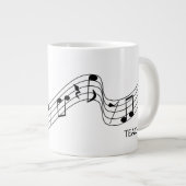 Muzieknotities voor muzieknoleraar grote koffiekop (Voorkant rechts)