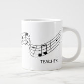 Muzieknotities voor muzieknoleraar grote koffiekop (Rechts)