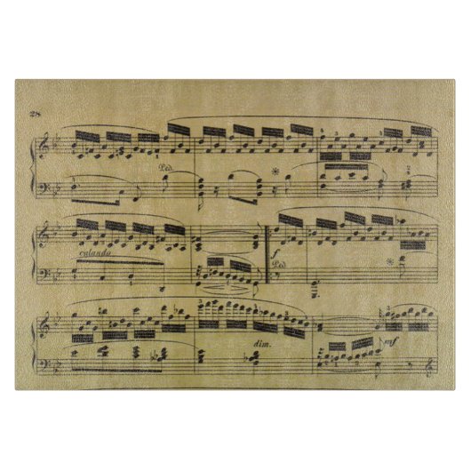 Muzieknotities voor  vel | Muzikant Snijplank (Voorkant)