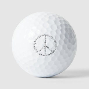 Muzieknotities voor vredessignalisatie golfballen