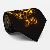 Muzieknotities voor zwart en goudzwenken stropdas (Opgerold)