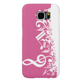 Muzieknotities warm roze en wit Case-Mate iPhone 14 plus hoesje