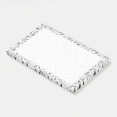 Muzieknotities zwart en wit post-it® notes (Schuin)