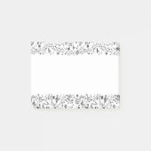 Muzieknotities zwart en wit post-it® notes (Voorkant)