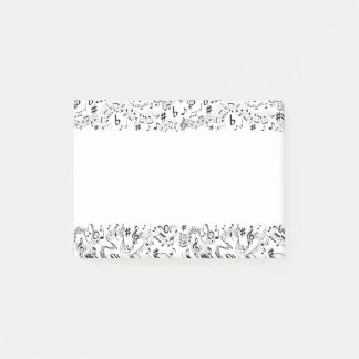 Muzieknotities zwart en wit post-it® notes