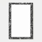 Muzieknotities zwart en wit post-it® notes (Voorkant)