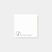 Muzieknotitiescript naam zwart wit gepersonaliseer post-it® notes (Voorkant)