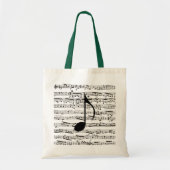 Muzieknotitietas Tote Bag (Voorkant)