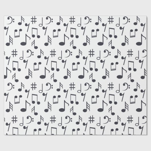 Muzieknotitiewerkpapier Cadeaupapier (Vlak)