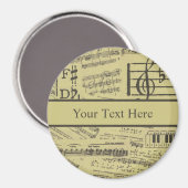 muzieknots Notitie Patroon Muziek Theme musicus Magneet (Voorkant / Achterkant)