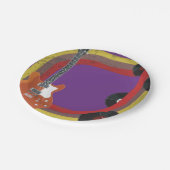 Muziekobjecten retro papieren bordje (Gekanteld)