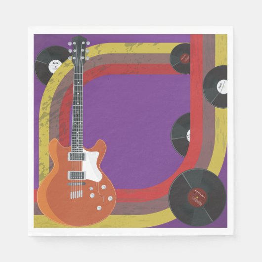 Muziekobjecten retro servet (Voorkant)