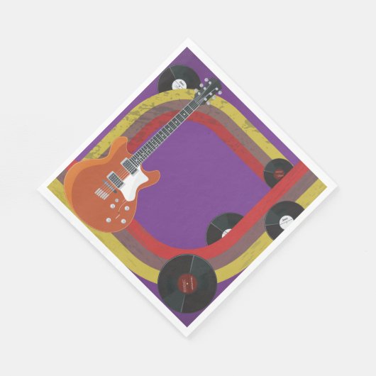 Muziekobjecten retro servet (Hoek)