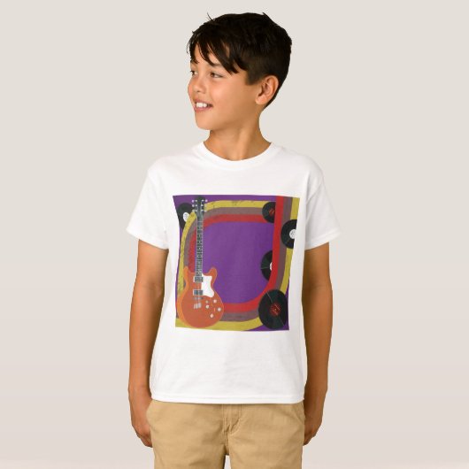 Muziekobjecten retro T-Shirt (Voorkant volledig)