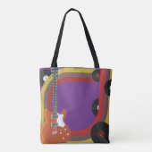 Muziekobjecten retro tote bag (Achterkant)