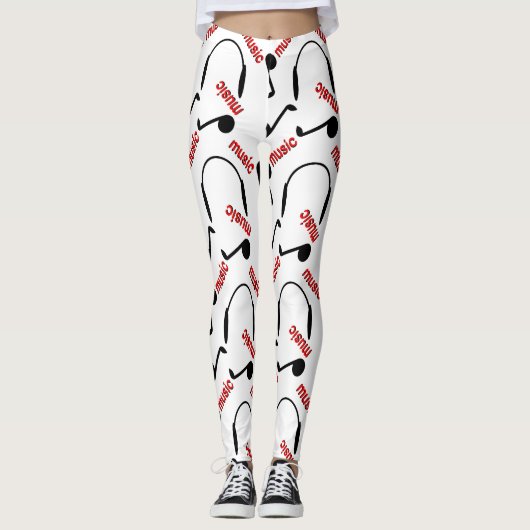 Muziekonderwerp Leggings (Voorkant)