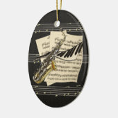 Muziekontwerp - Aangepaste versiering Keramisch Ornament (Links)