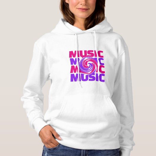 Muziekontwerp Dames Hoodie (Voorkant)