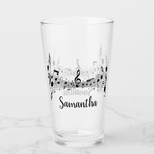 Muziekontwerp Drink glas (Voorkant)