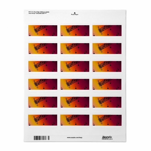 Muziekontwerp Etiket (Full Sheet)