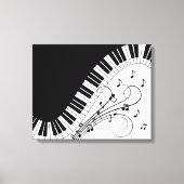 Muziekontwerp voor piano-toetsenbord canvas afdruk (Voorkant)