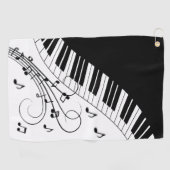 Muziekontwerp voor piano-toetsenbord golfhanddoek (Horizontaal)