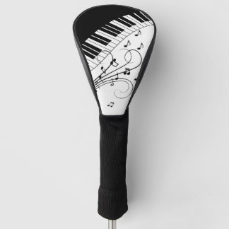 Muziekontwerp voor piano-toetsenbord golfheadcover