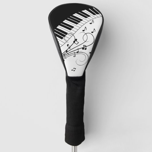 Muziekontwerp voor piano-toetsenbord golfheadcover (Voorkant)