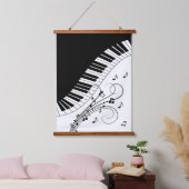 Muziekontwerp voor piano-toetsenbord hangend wandkleed (Slaapkamer)