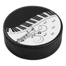 Muziekontwerp voor piano-toetsenbord hockey puck