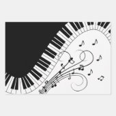 Muziekontwerp voor piano-toetsenbord inpakpapier vel (Voorkant 3)