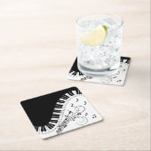 Muziekontwerp voor piano-toetsenbord kartonnen onderzetters (Insitu)