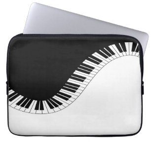 Muziekontwerp voor piano-toetsenbord laptop sleeve