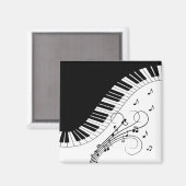 Muziekontwerp voor piano-toetsenbord magneet (Voorkant / Achterkant)