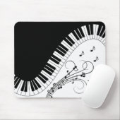 Muziekontwerp voor piano-toetsenbord muismat (Met muis)