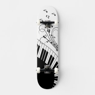 Muziekontwerp voor piano-toetsenbord persoonlijk skateboard