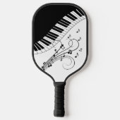 Muziekontwerp voor piano-toetsenbord pickleball paddle (Achterkant)