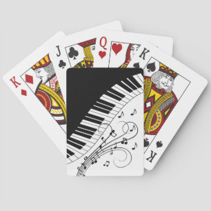 Muziekontwerp voor piano-toetsenbord pokerkaarten