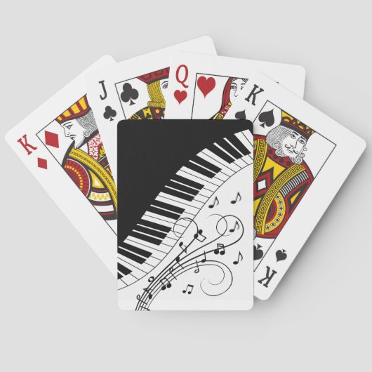 Muziekontwerp voor piano-toetsenbord pokerkaarten (Achterkant)