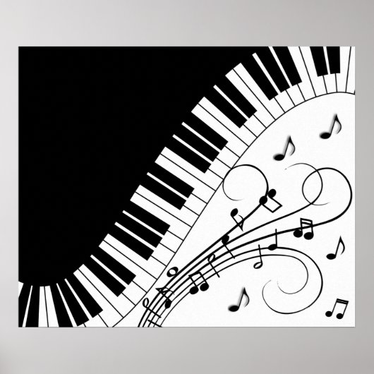 Muziekontwerp voor piano-toetsenbord poster (Voorkant)