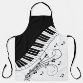 Muziekontwerp voor piano-toetsenbord schort (Voorkant)