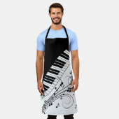 Muziekontwerp voor piano-toetsenbord schort (Gedragen)