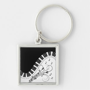 Muziekontwerp voor piano-toetsenbord sleutelhanger