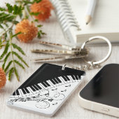 Muziekontwerp voor piano-toetsenbord sleutelhanger (Voorkant Rechts)