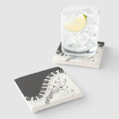 Muziekontwerp voor piano-toetsenbord stenen onderzetter (Zijkant)