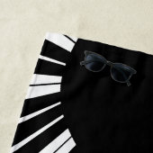 Muziekontwerp voor piano-toetsenbord strandlaken (In situ)